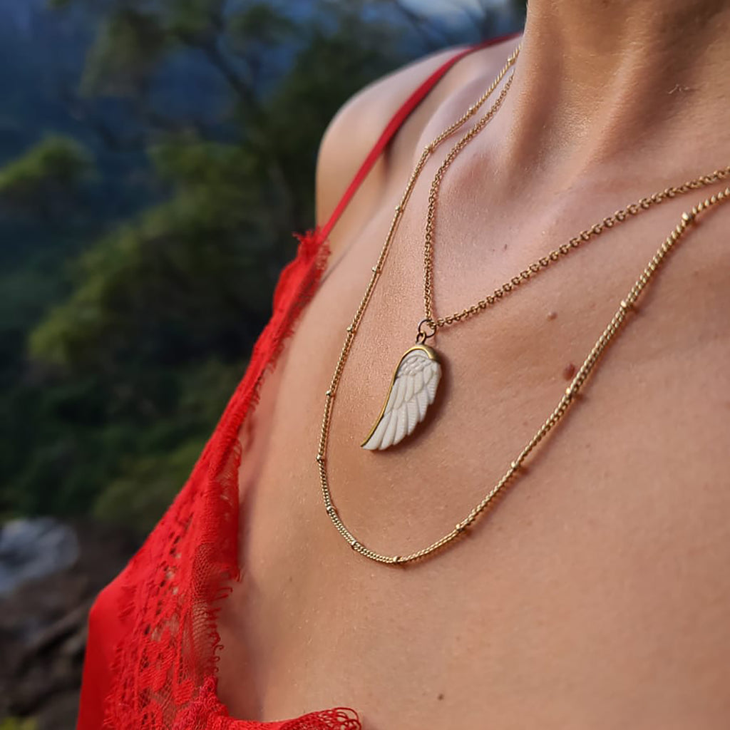 Mini Angel Wing Necklace - FeatherTribe