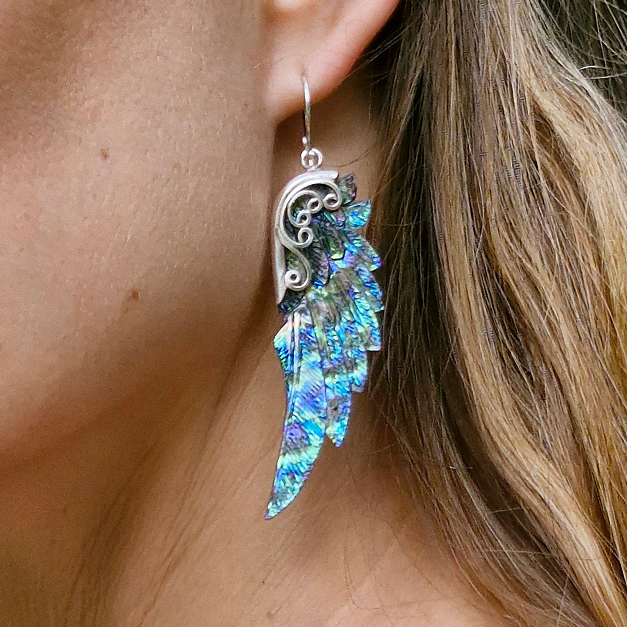 Archangel Michael Wing Earrings - FeatherTribe