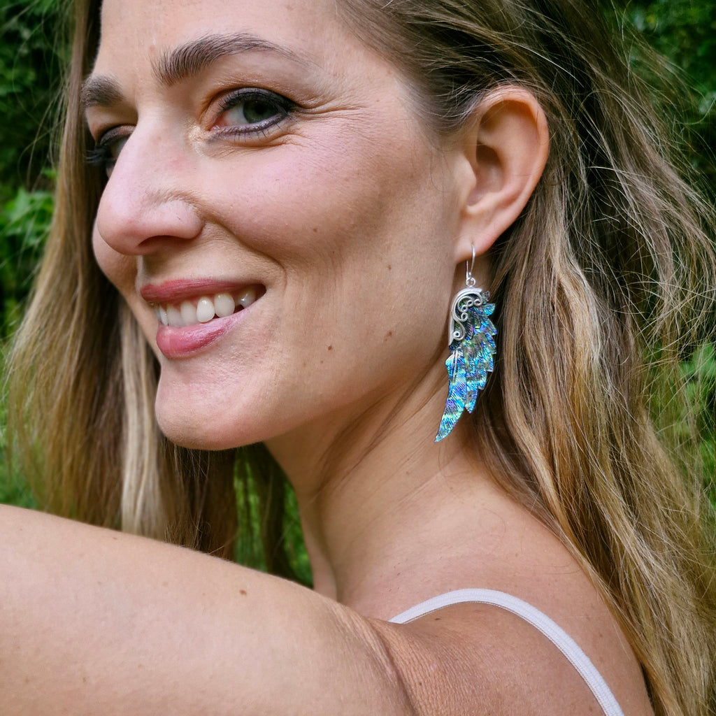 Archangel Michael Wing Earrings - FeatherTribe