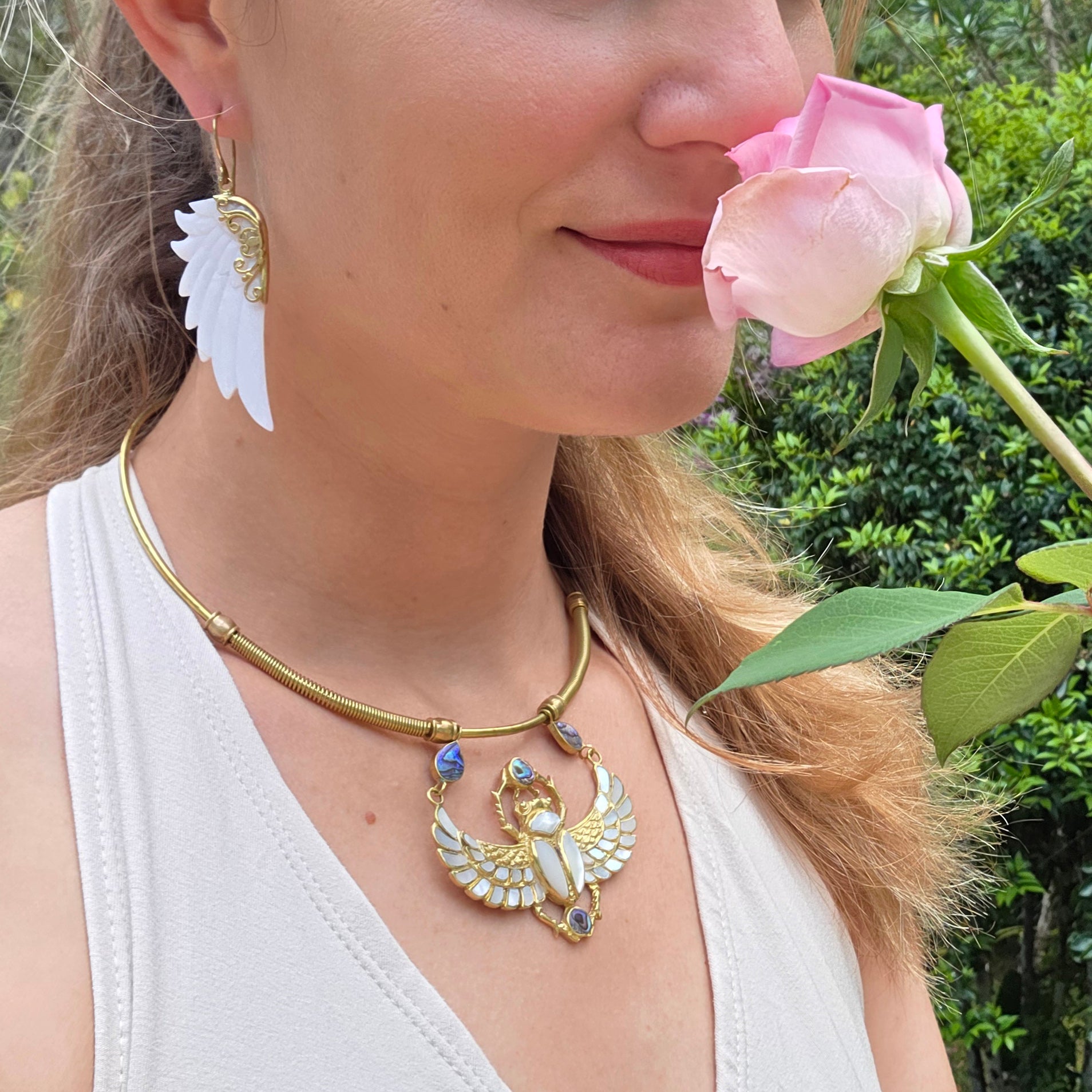 Archangel Michael Wing Earrings (Kopal)