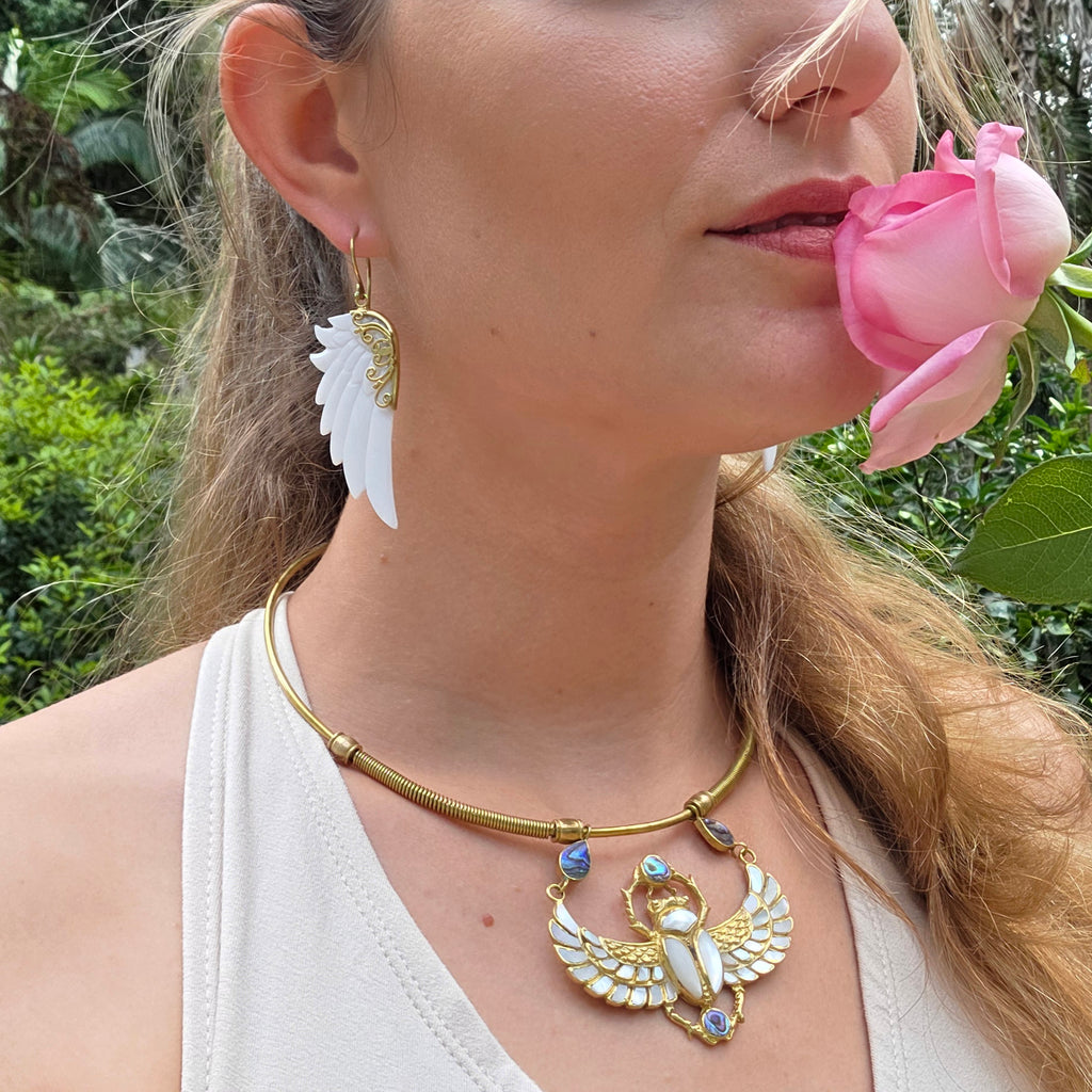 Archangel Michael Wing Earrings (Kopal)