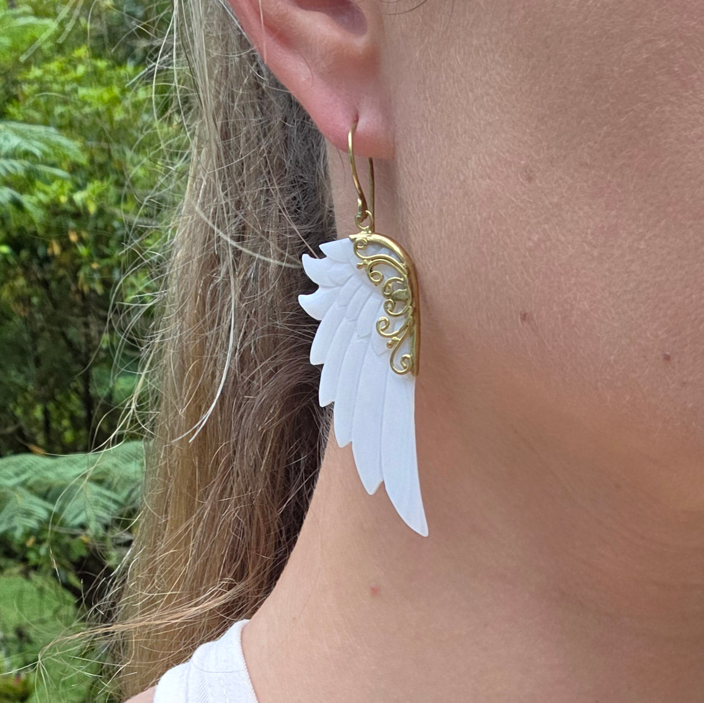 Archangel Michael Wing Earrings (Kopal)