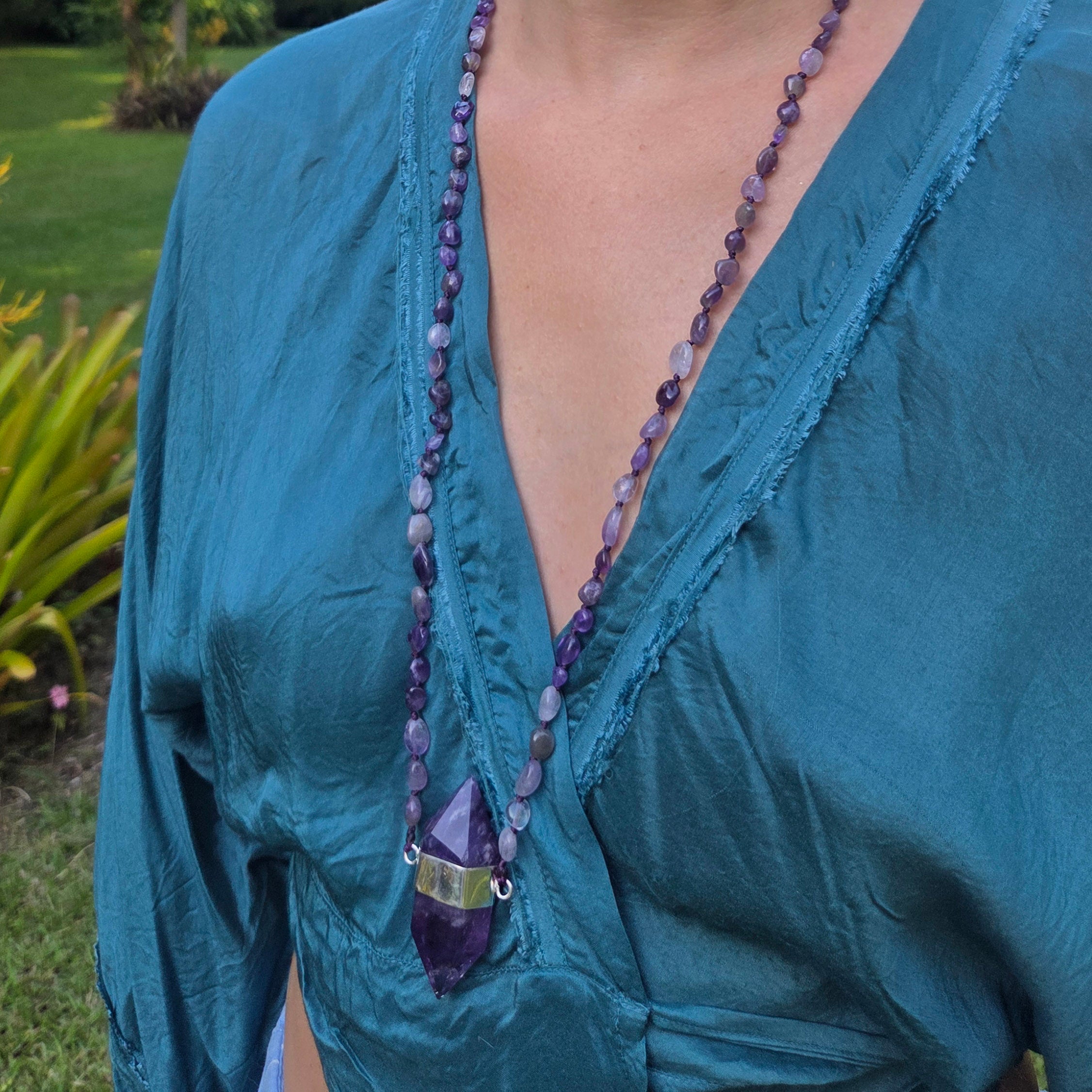 Celeste Mala Necklace - Amethyst