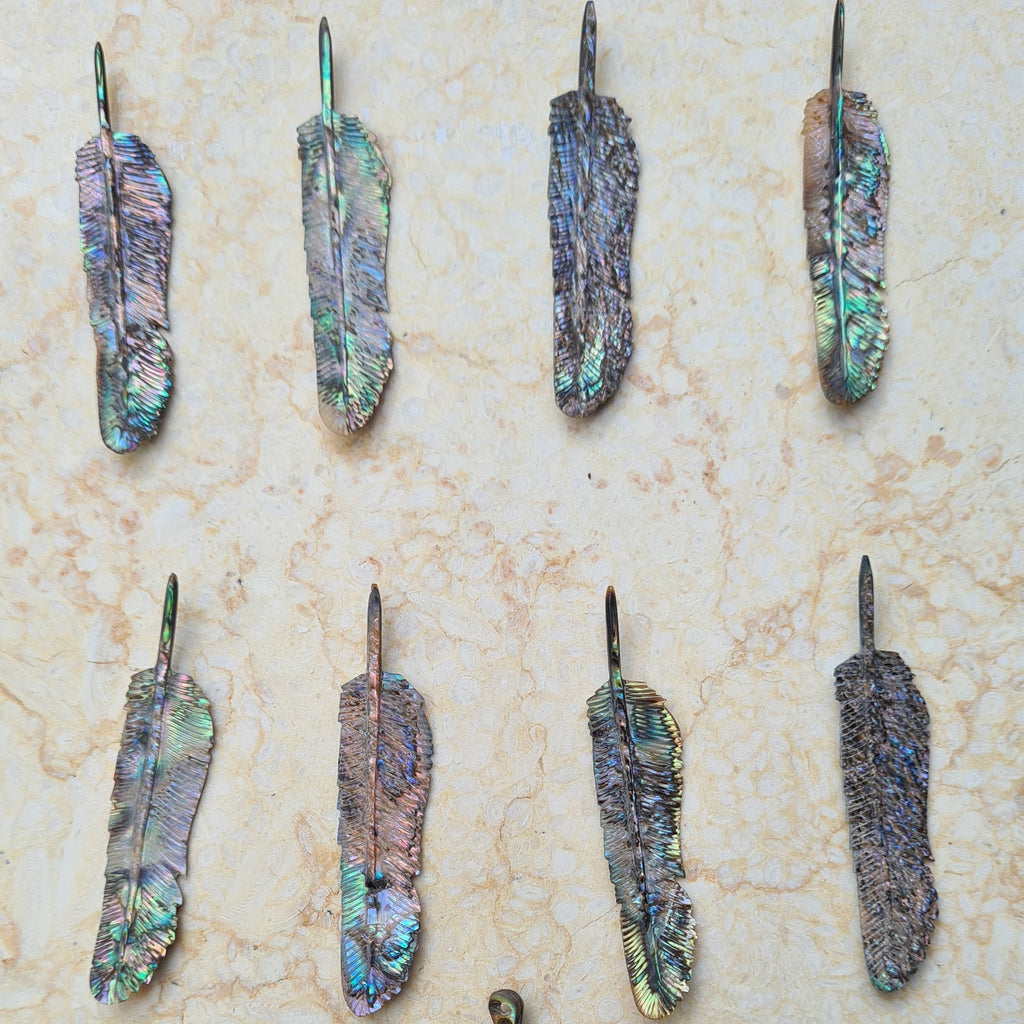 SECOND: Mini Abalone Flight Feather - FeatherTribe