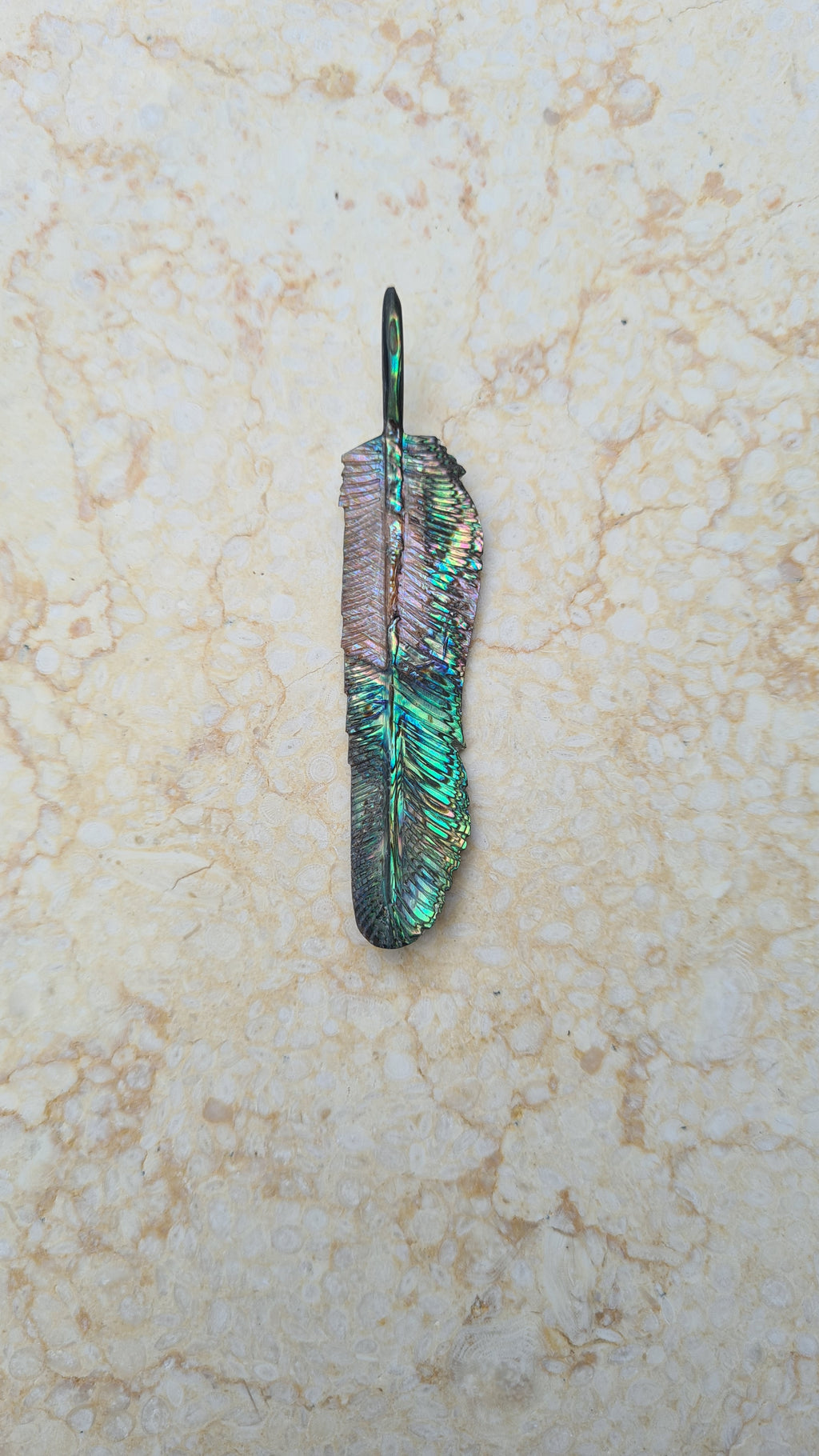 SECOND: Small Abalone Flight Feather - FeatherTribe