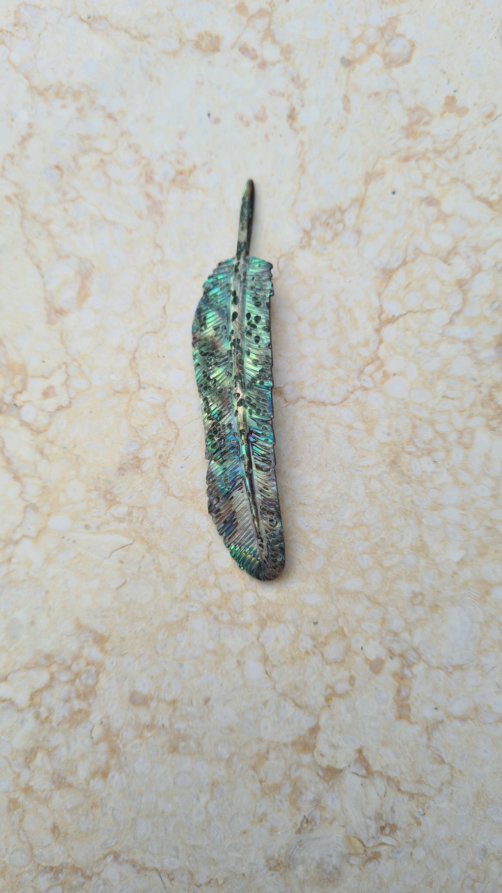 SECOND: Small Abalone Flight Feather - FeatherTribe