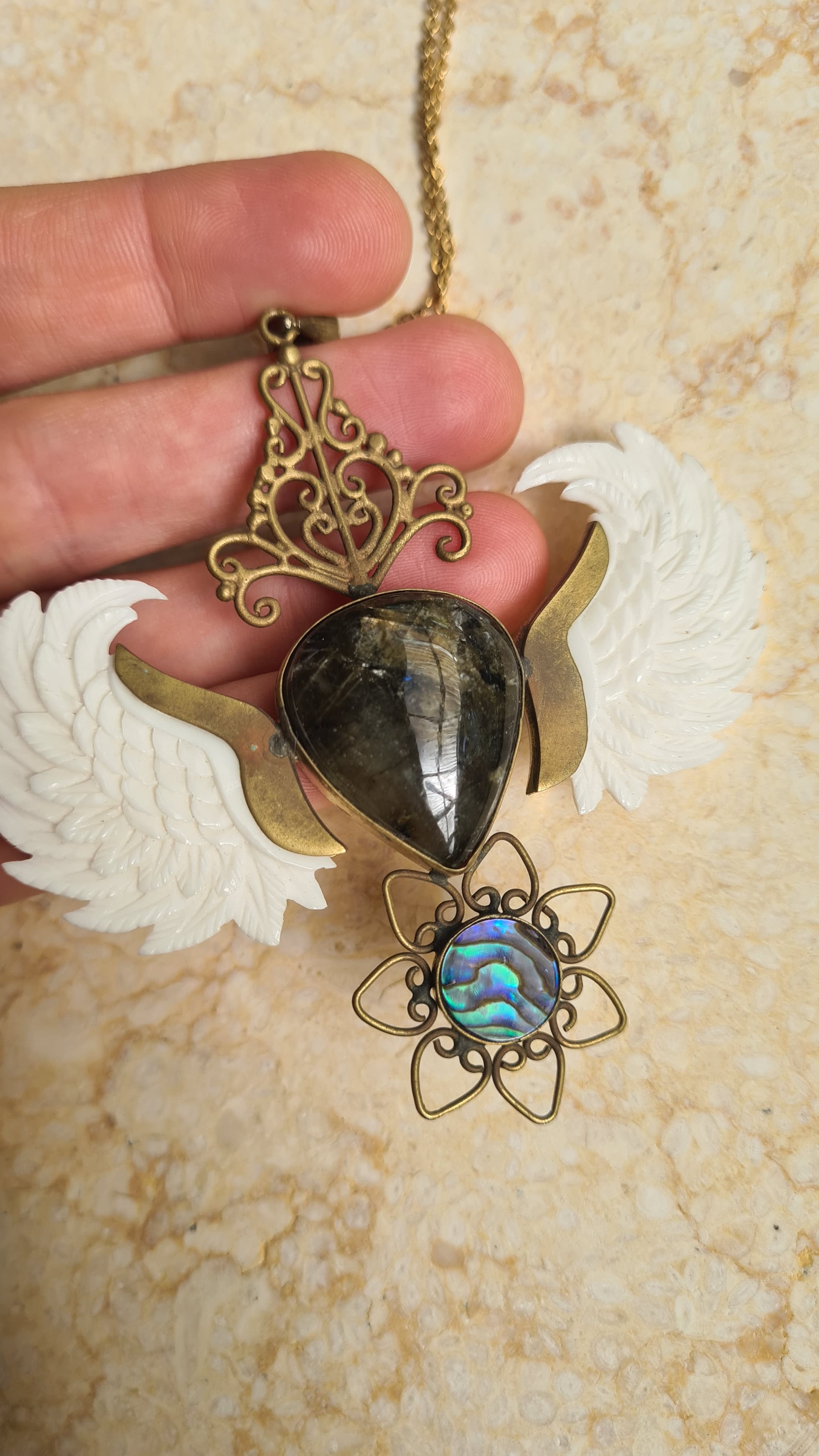 SECOND: Large Angel Wing Pendant