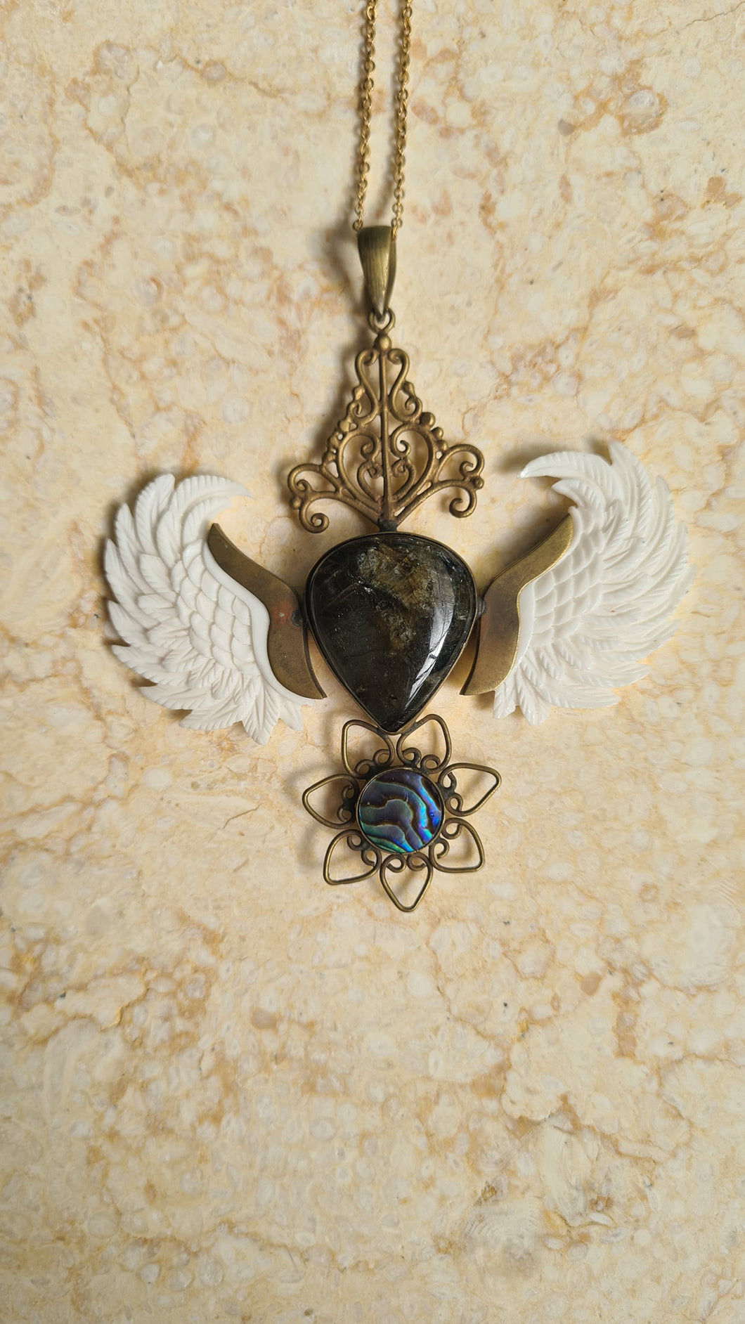 SECOND: Large Angel Wing Pendant