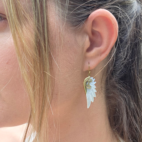 Archangel Michael Wing Earrings, Extra Small