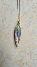 Load image into Gallery viewer, SECOND: Blue Avian Feather Necklace with Moonstone
