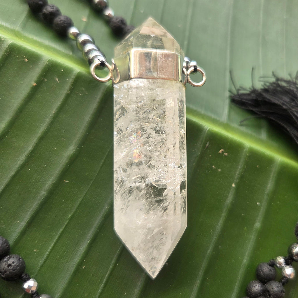 Celeste Mala Necklace - Clear Quartz - FeatherTribe