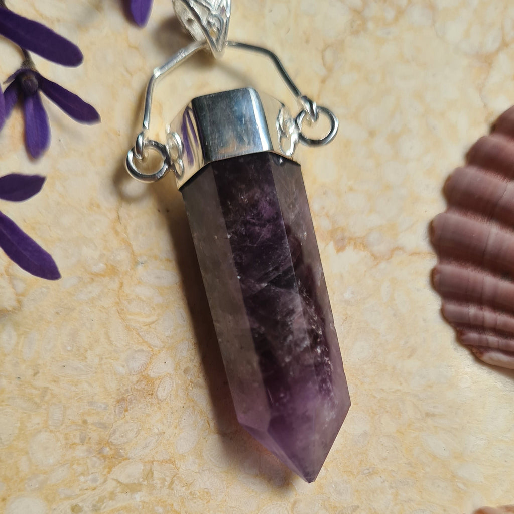 Celeste Pendant Amethyst - Feather Tribe
