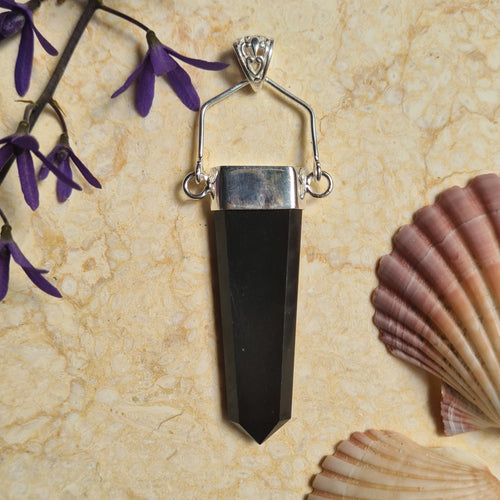 Celeste Pendant Black Onyx Feather Tribe