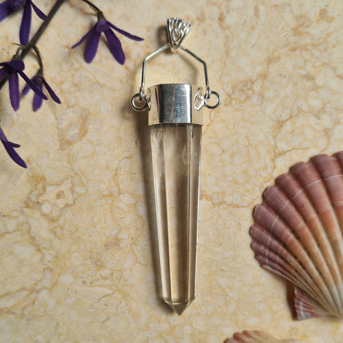 Celeste Pendant Clear Quartz - Feather Tribe