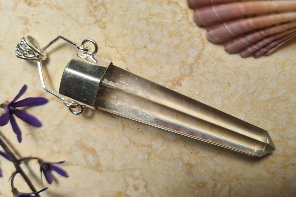Celeste Pendant Clear Quartz - Feather Tribe
