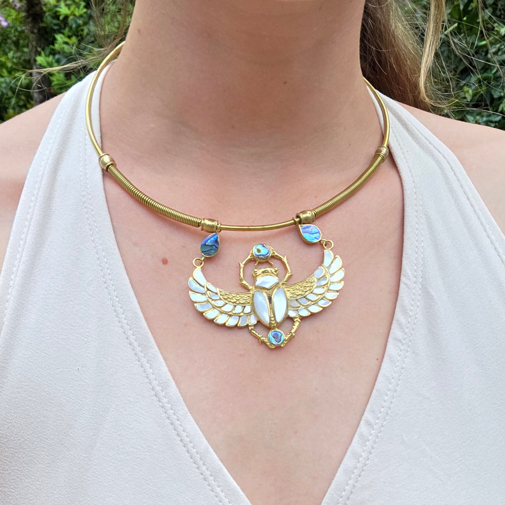 Cleopatra Scarab Choker