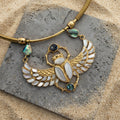 Cleopatra Scarab Necklace by Feather Tribe