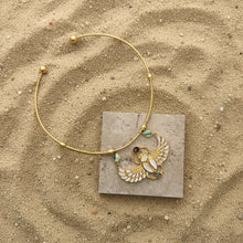 Load image into Gallery viewer, Cleopatra Scarab Necklace by Feather Tribe
