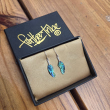 Load image into Gallery viewer, Extra Small Abalone Flight Feather Earrings Silver
