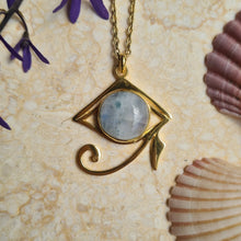 Load image into Gallery viewer, Eye of Horus Moonstone - Feather Tribe
