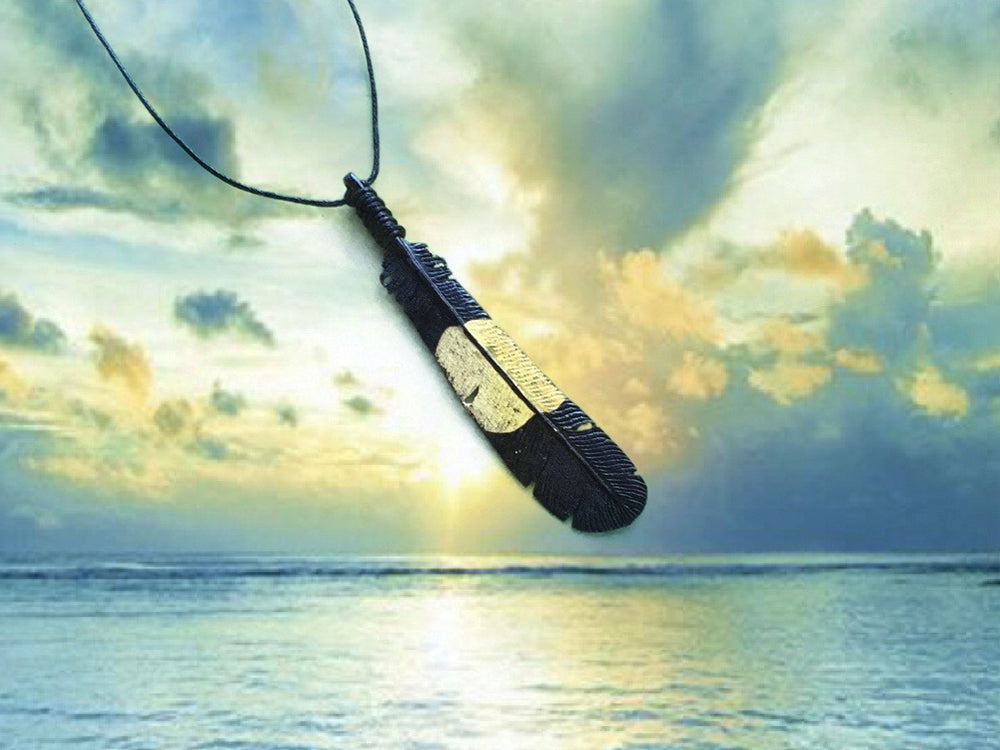 Small Yellow Tailed Black Cockatoo Feather Necklace - FeatherTribe