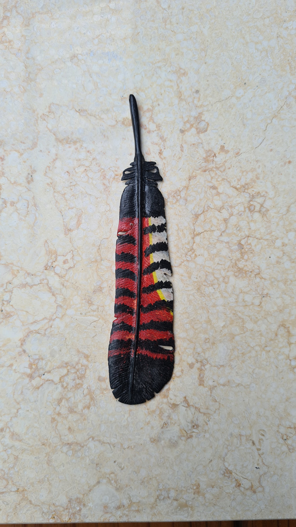SECOND: Female Red Tailed Black Cockatoo Feather Necklace