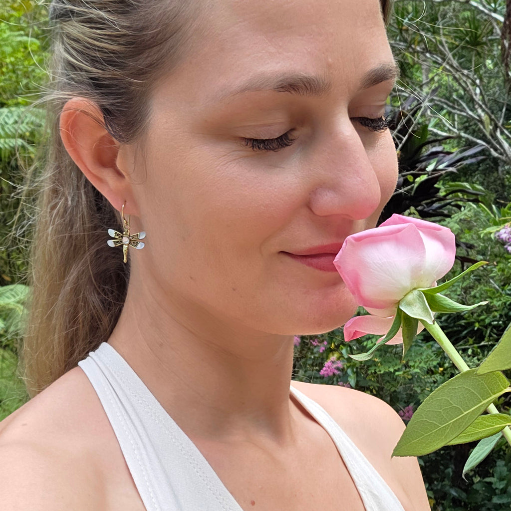 Dainty Dragonfly Earrings