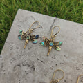 Mini Abalone Dragonfly Earrings by FeatherTribe