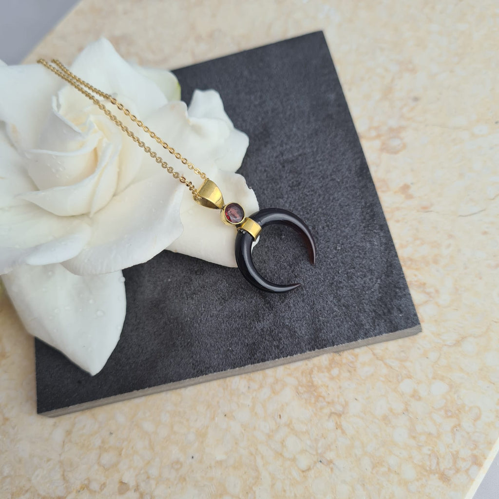 Moon Goddess Necklace - Black - FeatherTribe