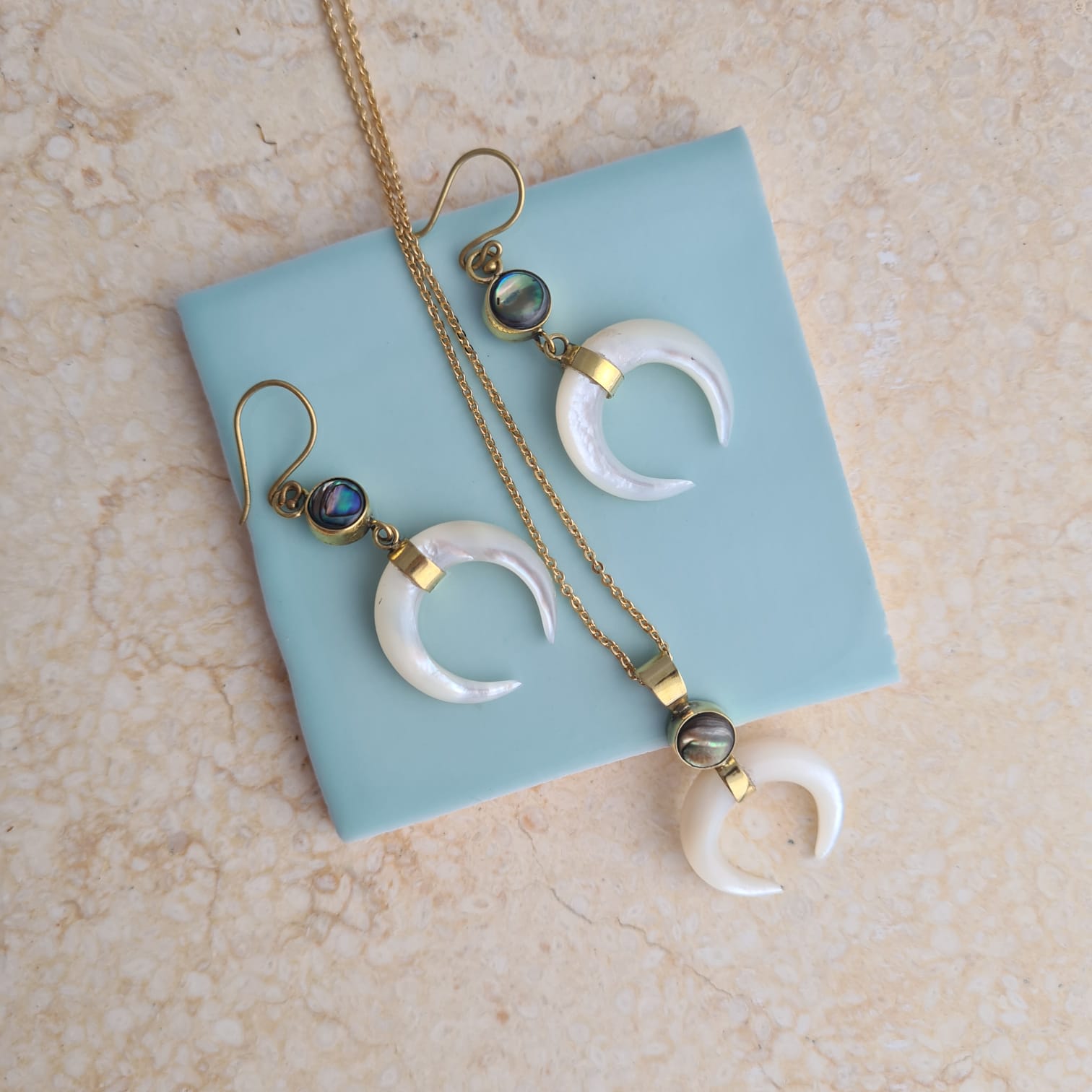 Moon Goddess Necklace - White - FeatherTribe