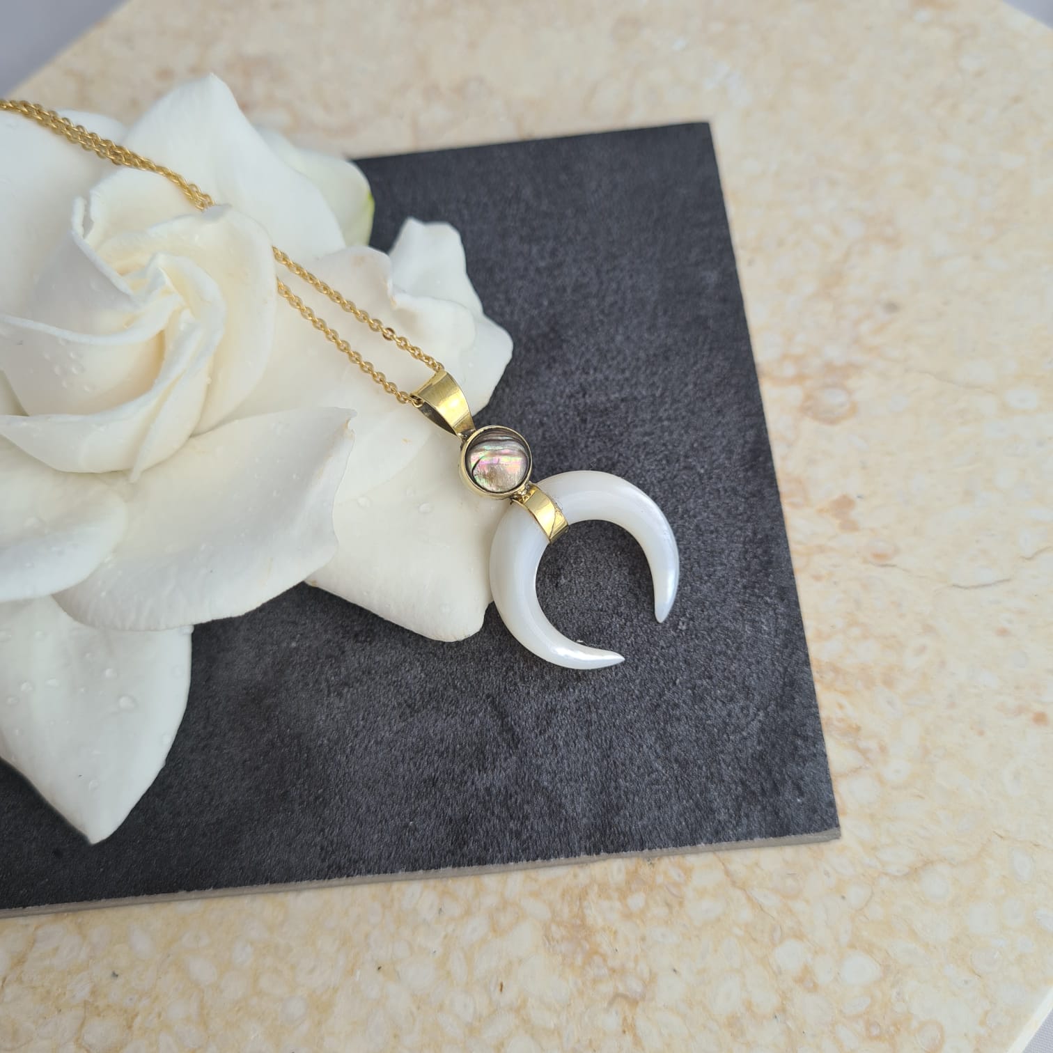 Moon Goddess Earrings - White - FeatherTribe