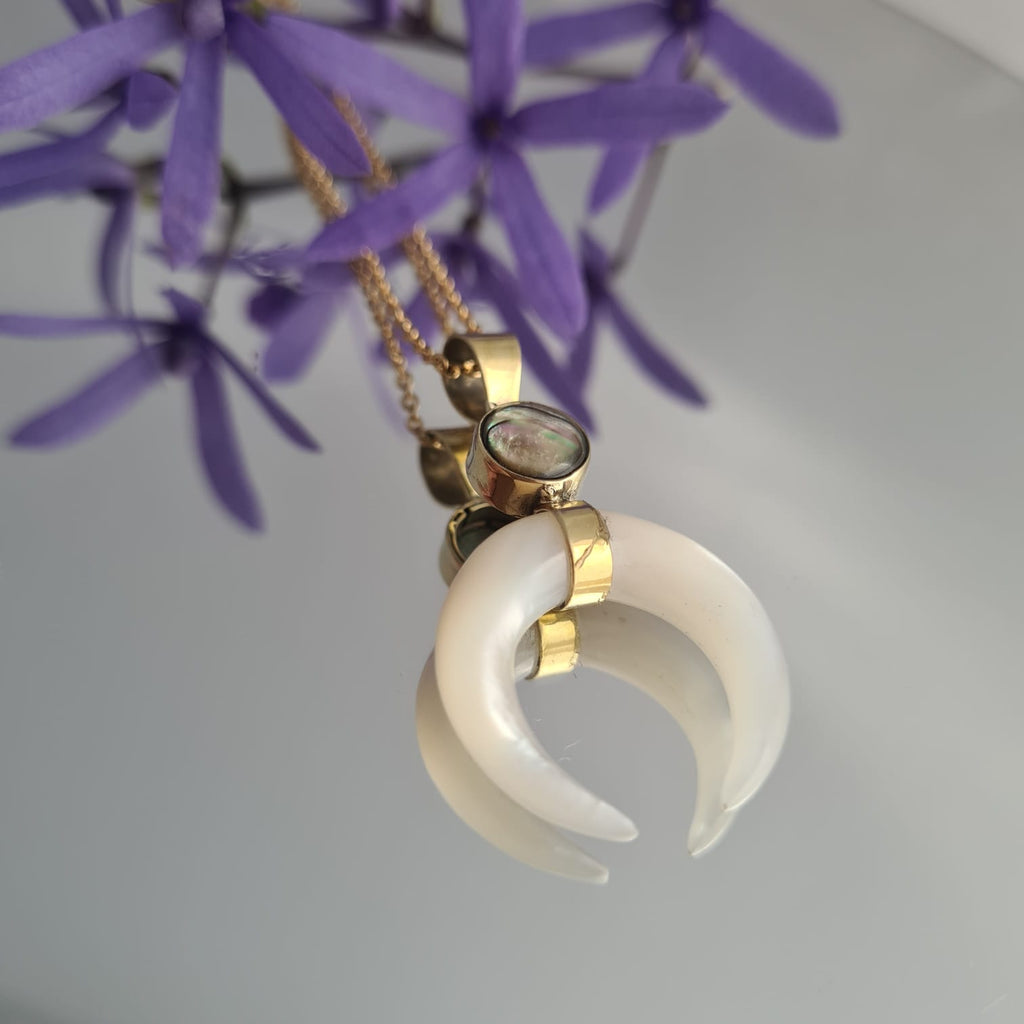 Moon Goddess Necklace - White - FeatherTribe