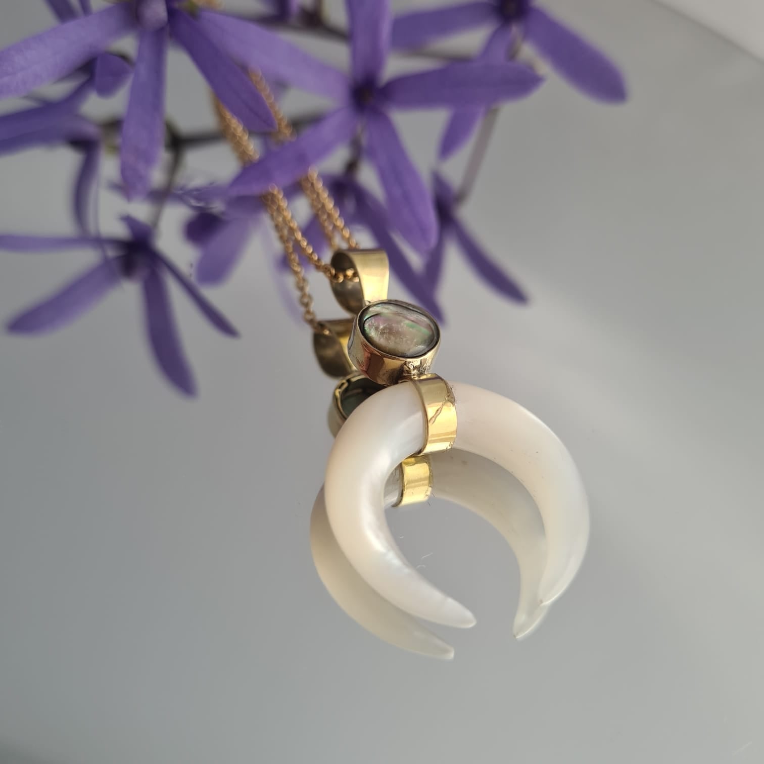 Moon Goddess Necklace - White - FeatherTribe