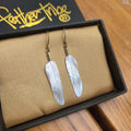 Super Mini Golden Pearl Flight Feather Earrings