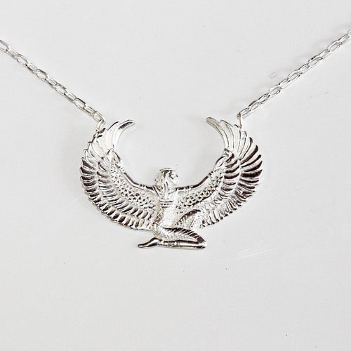 Small Silver Dipped Isis Goddess Necklace or Headpiece - FeatherTribe