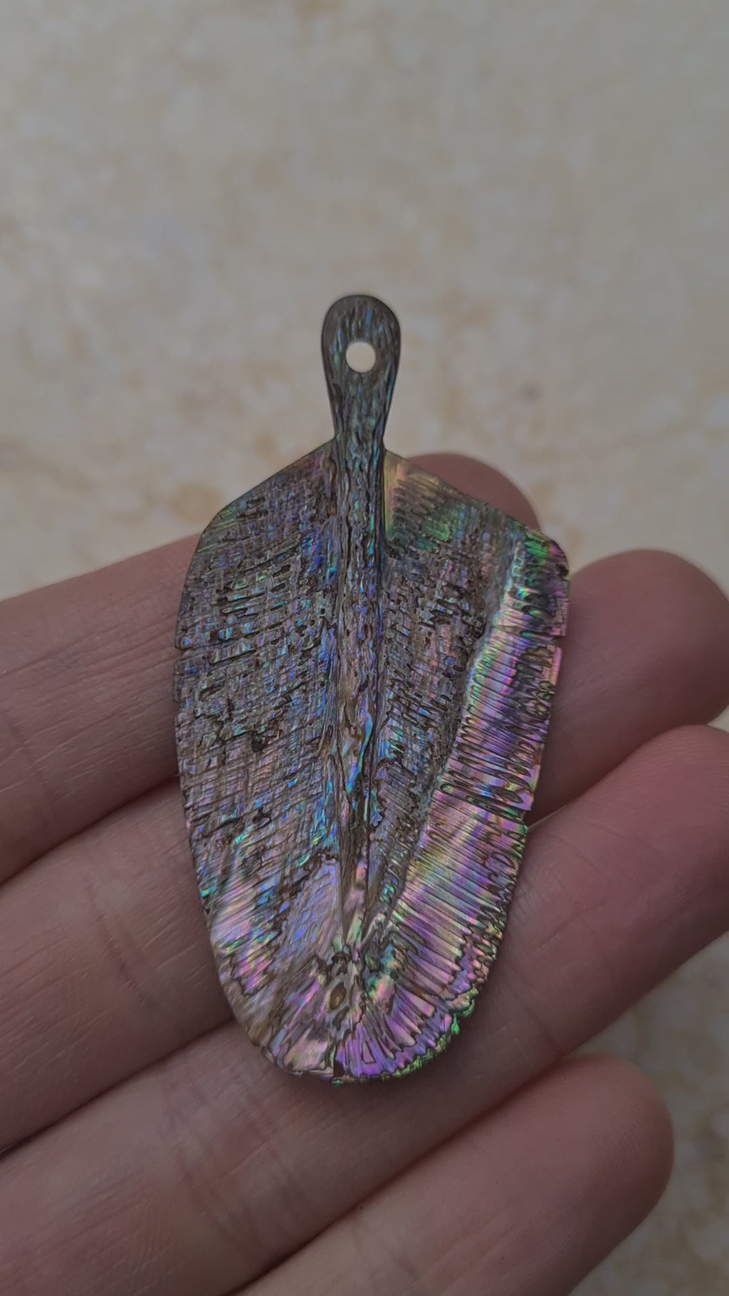 SECOND: Abalone Eagle Down Feather
