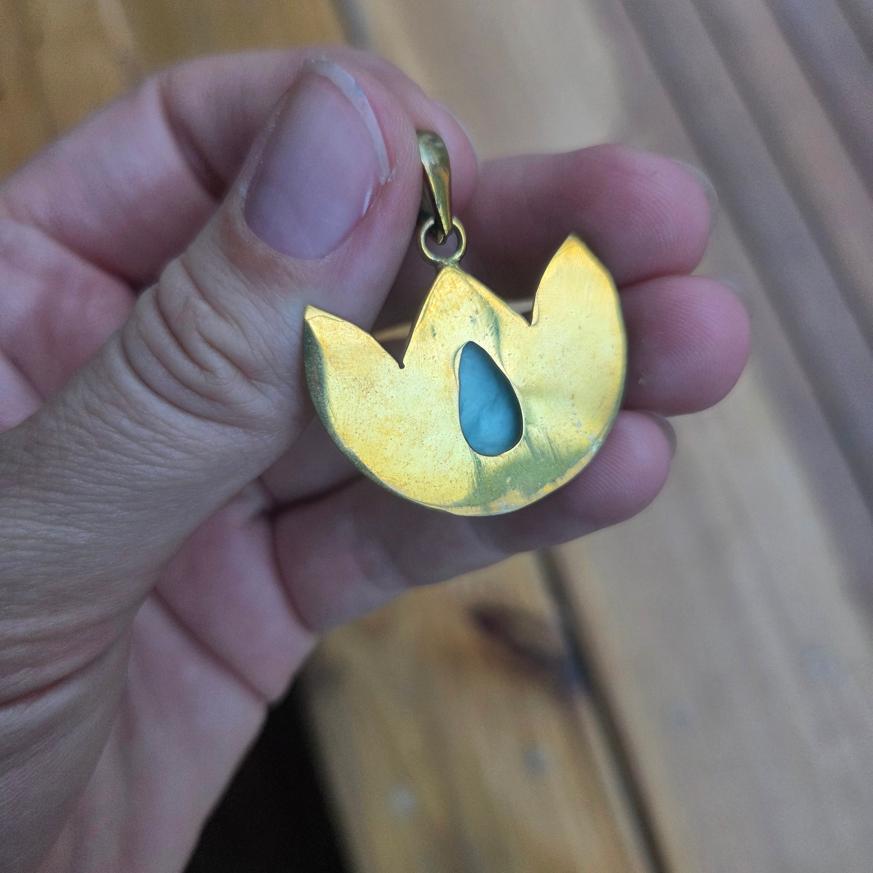 SECOND: Lotus Larimar Pendant