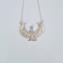 Load image into Gallery viewer, Small Moonstone Silver Isis Goddess Necklace or Headpiece
