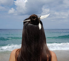 Load image into Gallery viewer, Bone Unicorn Angel Wing Hair Stick - FeatherTribe
