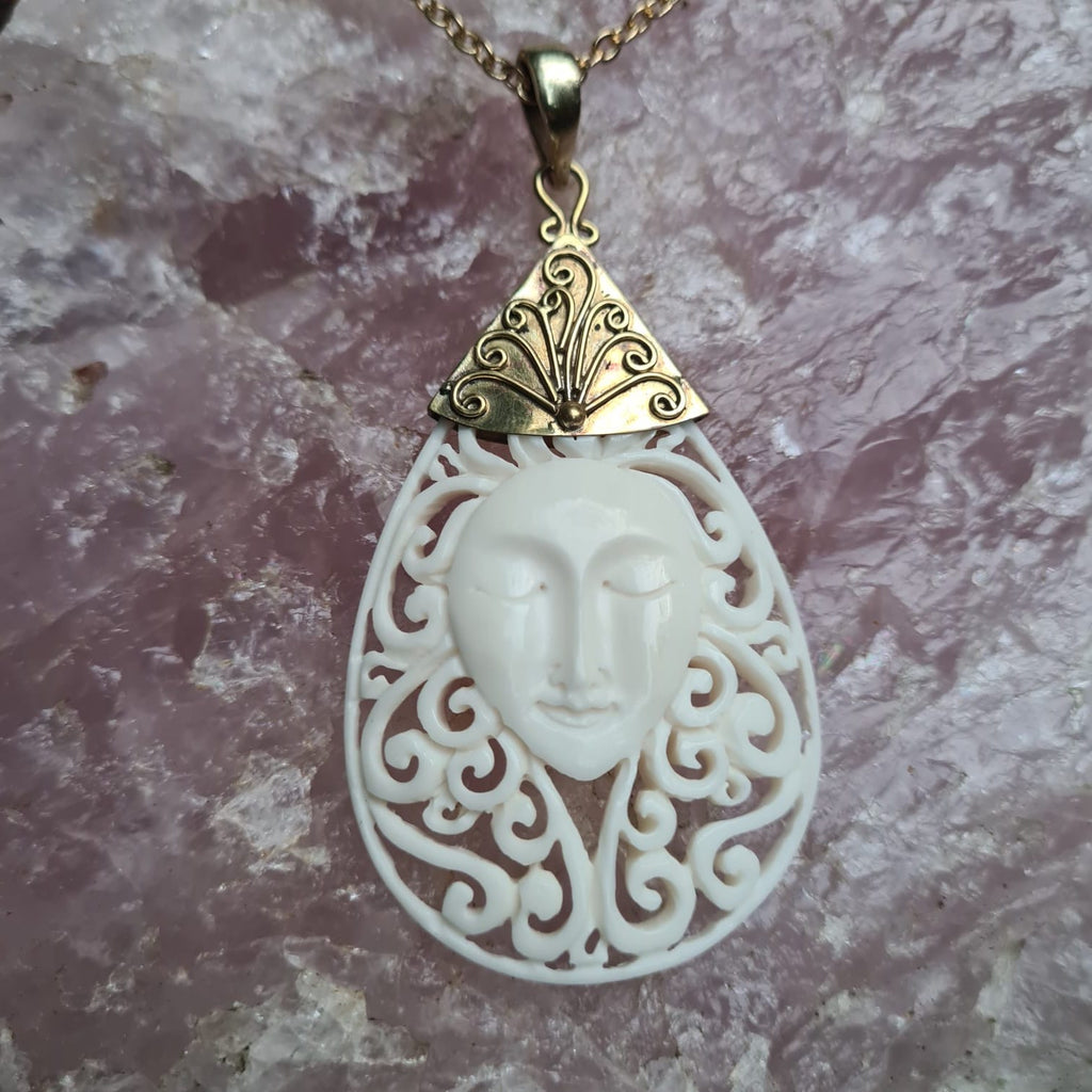 Green Forest Goddess Pendant - FeatherTribe