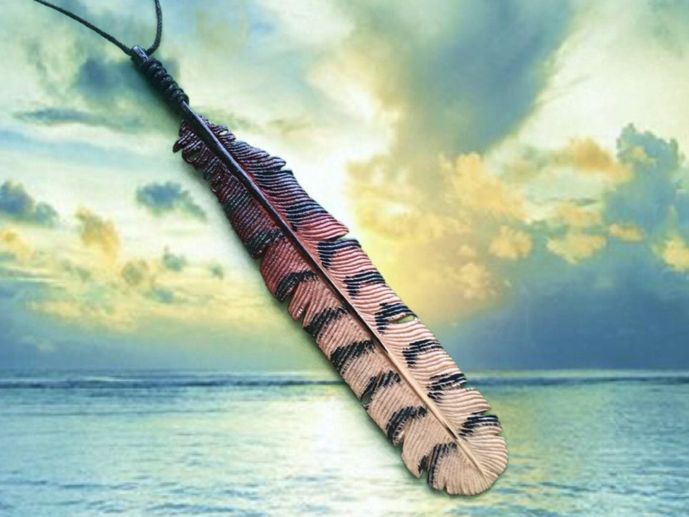 Kookaburra Feather Necklace - FeatherTribe