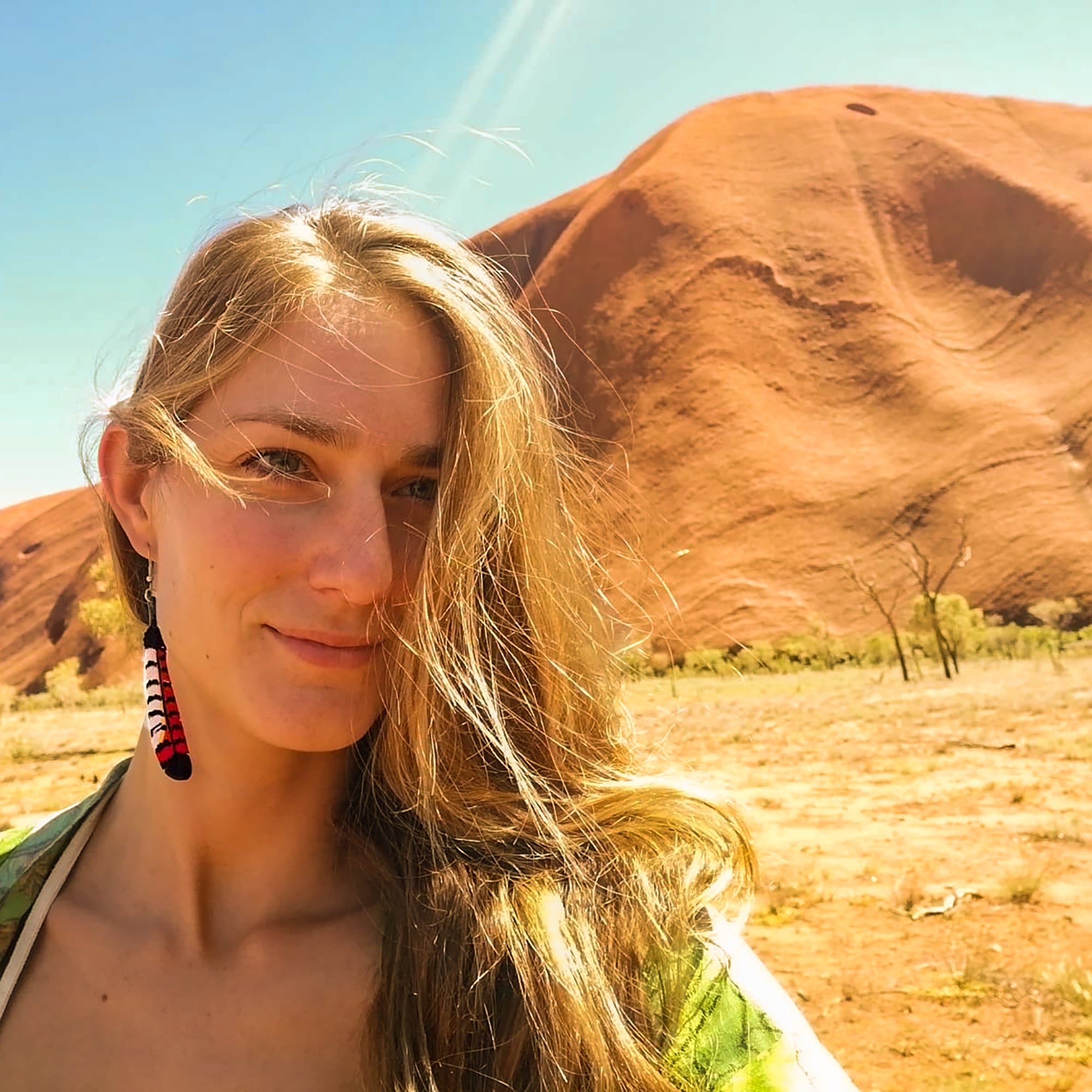 Female Red Tailed Black Cockatoo Feather Earrings - FeatherTribe