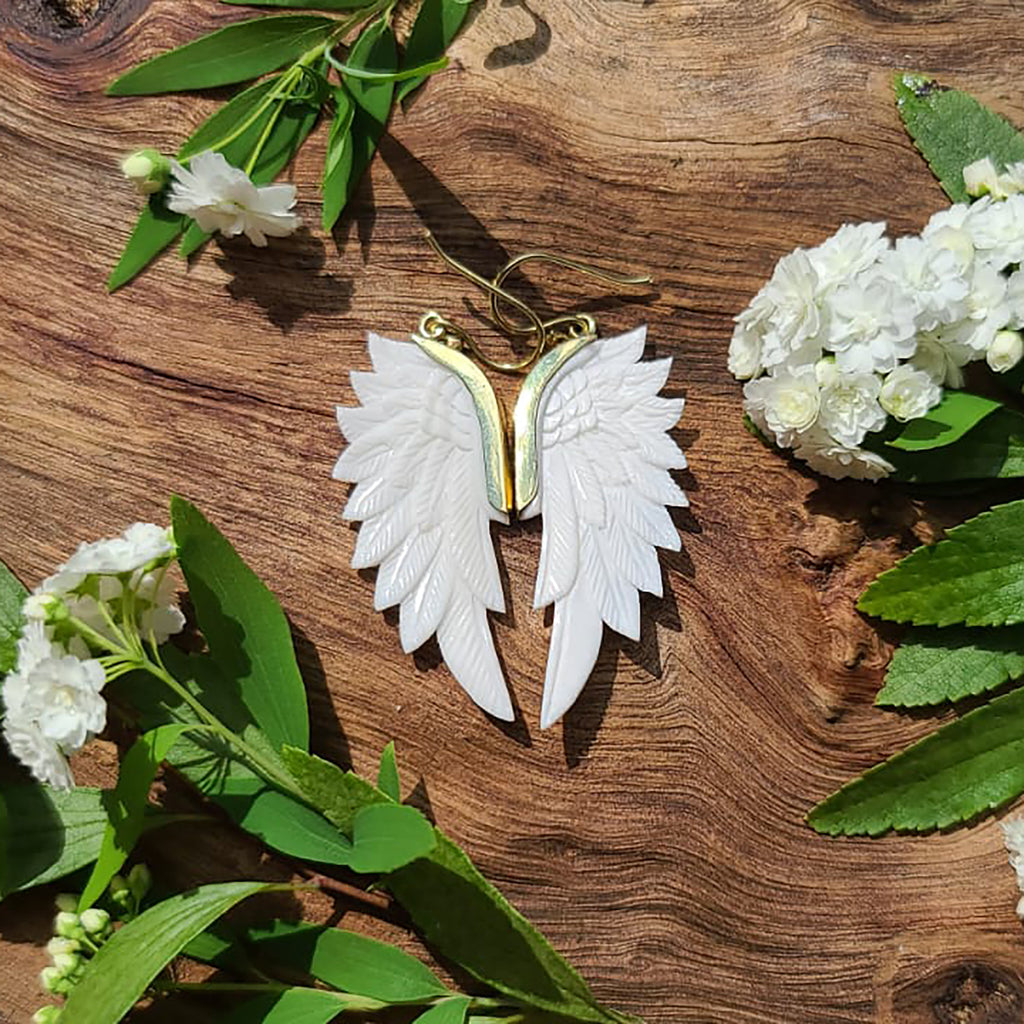 Mini Bone SuperWing Earrings - FeatherTribe