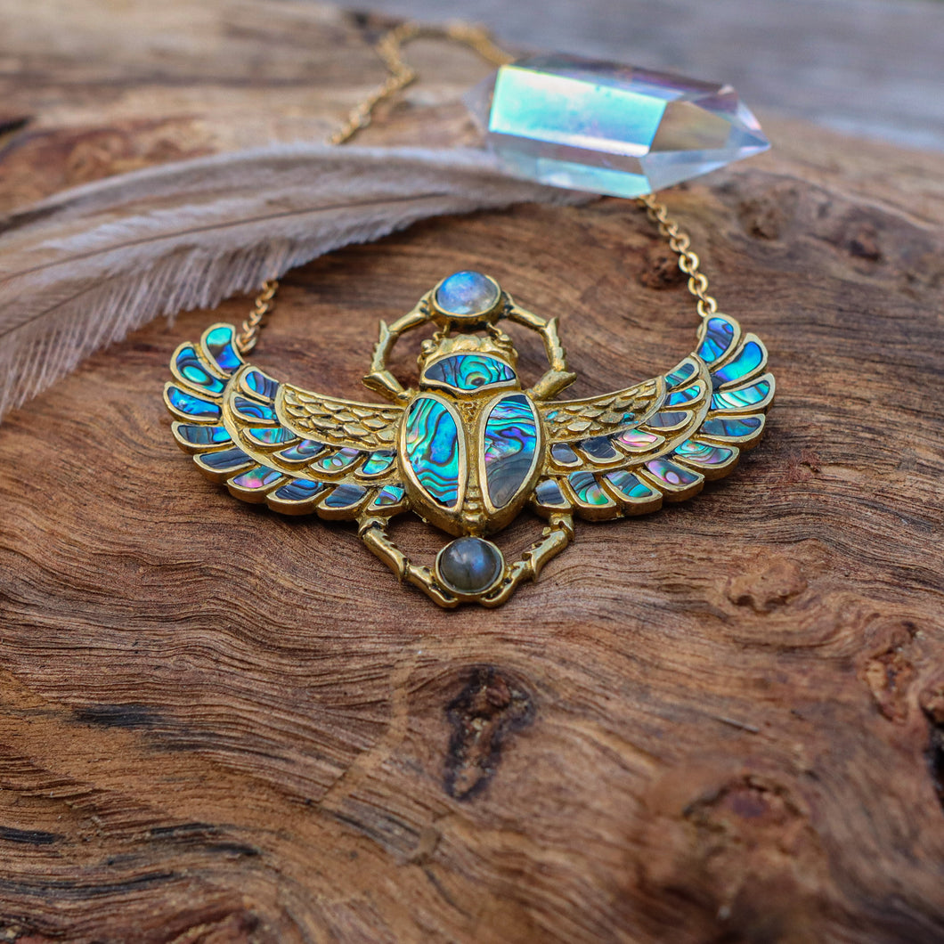 Cleopatra Scarab Necklace - FeatherTribe
