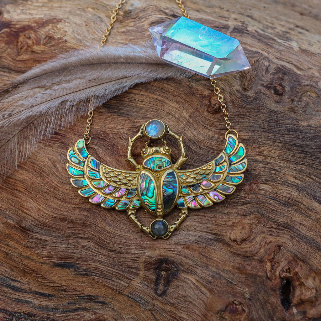 Cleopatra Scarab Necklace - FeatherTribe