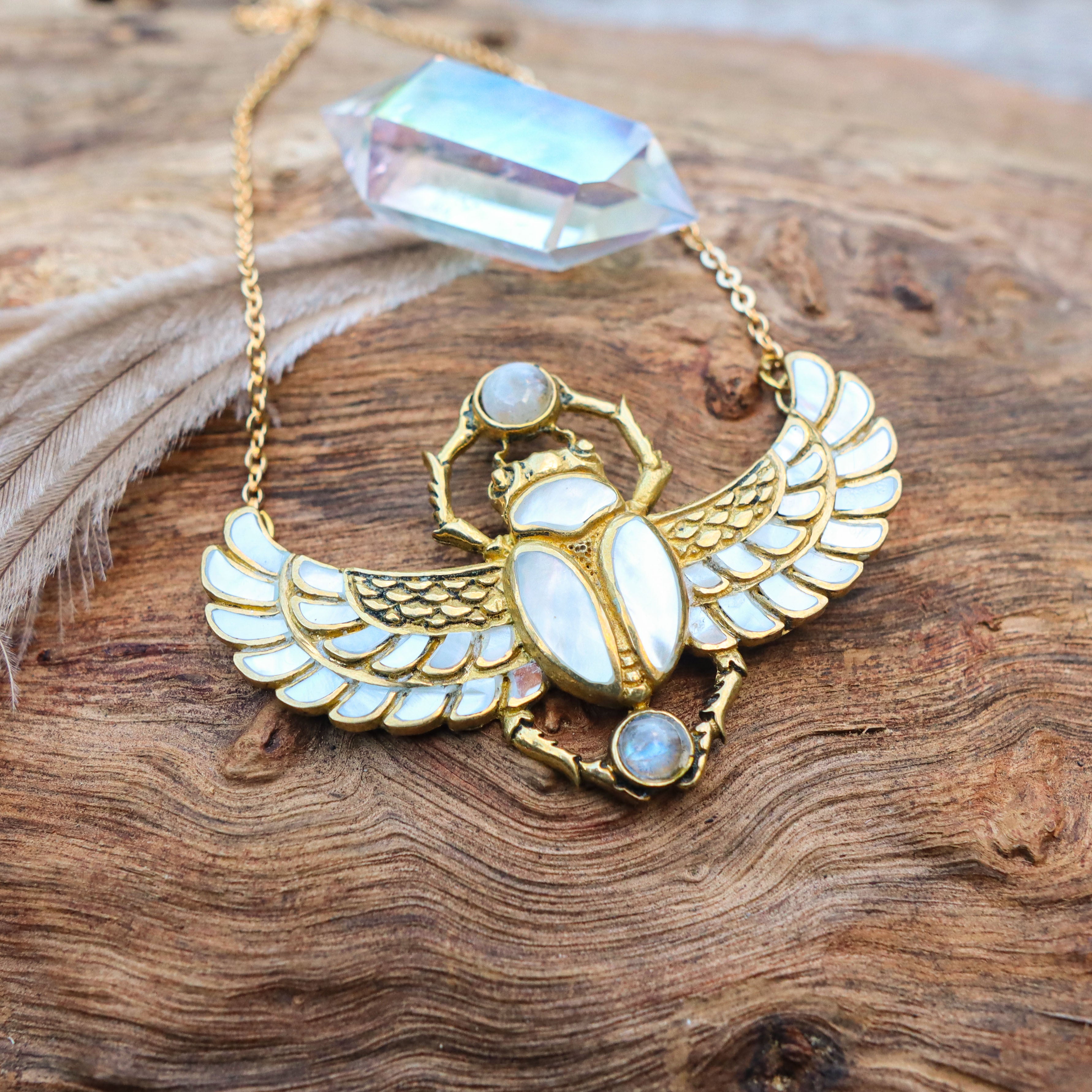 Cleopatra Scarab Necklace - FeatherTribe