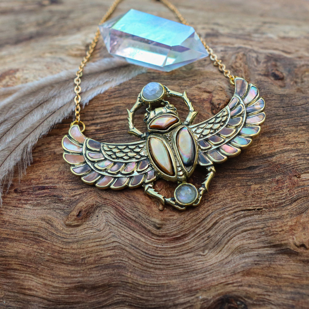 Cleopatra Scarab Necklace - FeatherTribe