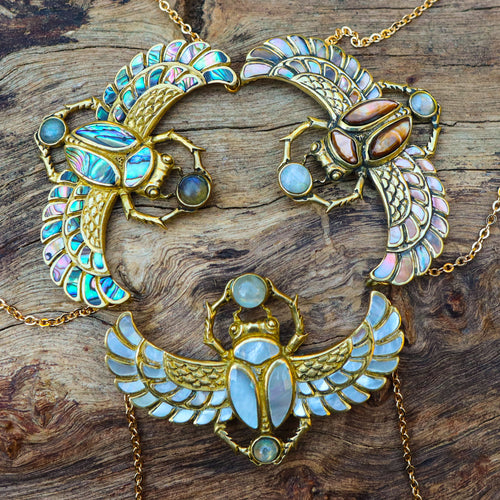 Cleopatra Scarab Necklace - FeatherTribe