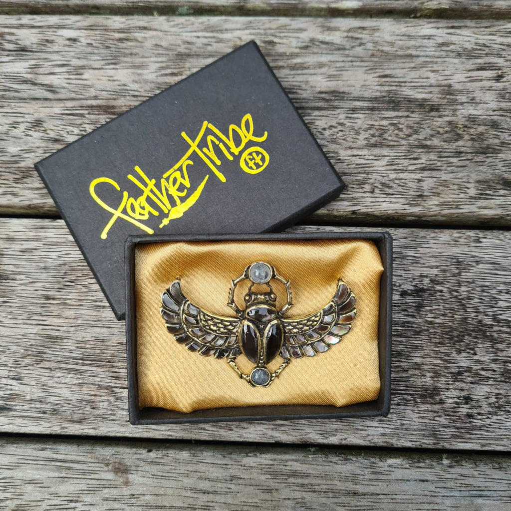 Cleopatra Scarab Necklace - FeatherTribe
