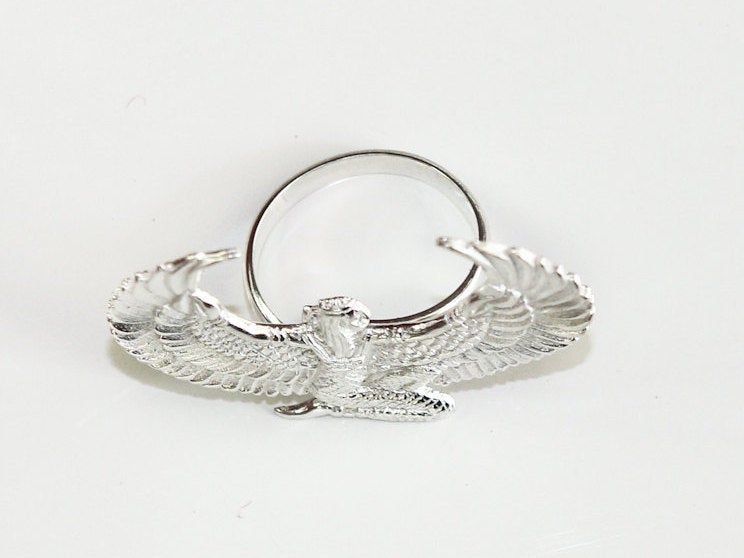 Silver Dipped Isis Goddess Ring - FeatherTribe